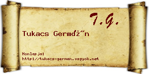 Tukacs Germán névjegykártya